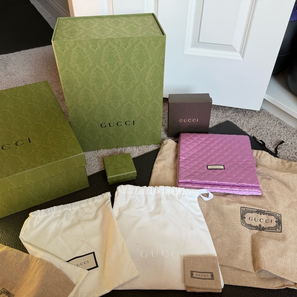 Gucci Boxes & Dust Bag Lot